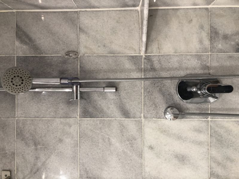 Shower with Modern Fixtures